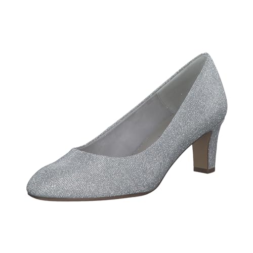 Tamaris Damen 1-22418-41 Pumps, Silver Glam, 39 EU von Tamaris