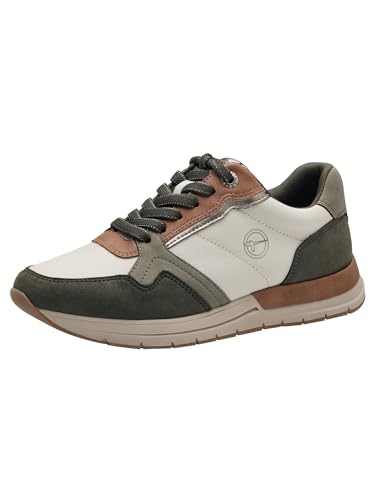 Tamaris Damen Sneaker Vegan; Olive Combined, EU 40 von Tamaris