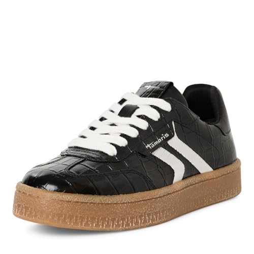 Tamaris Damen Schnürer Leder schwarz 41 von Tamaris