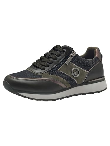 Tamaris Damen Sneaker Wechselfußbett; Olive Combined, EU 40 von Tamaris
