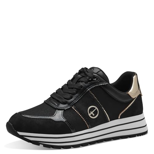 Tamaris Damen Low-Top Sneaker, Frauen Halbschuhe,Wechselfußbett,sportlich,Halbschuhe,straßenschuhe,Strassenschuhe,Black/Gold,38 EU Tamaris Damen Low-Top Sneaker, Frauen Halbschuhe,Wechselfußbett,sportlich,Halbschuhe,straßenschuhe,Strassenschuhe,Black/Gold,38 EU von Tamaris