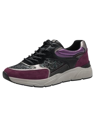 Tamaris Damen Sneaker bequem; Purple Combined, EU 36 von Tamaris