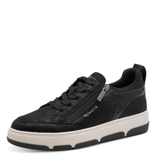 Tamaris Damen Schnürer Vegan schwarz 38 von Tamaris