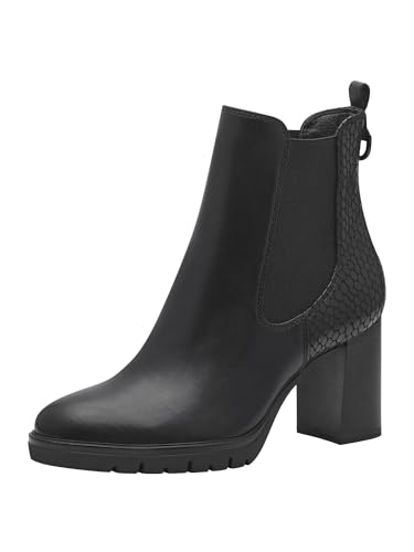 Tamaris Damen Chelsea Blockabsatz Vegan; BLACK/STRUCTURE, EU 40 von Tamaris