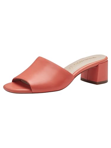 Tamaris Damen Mules Pantoletten mit Absatz Leder Blockabsatz Sommer; ORANGE/orange; 37 EU Tamaris Damen Mules Pantoletten mit Absatz Leder Blockabsatz Sommer; ORANGE/orange; 37 EU von Tamaris