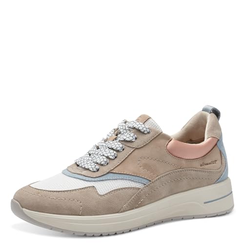 Tamaris COMFORT Damen Sneaker flach aus Leder Bequem, Mehrfarbig (Sky Comb), 38 EU Tamaris COMFORT Damen Sneaker flach aus Leder Bequem, Mehrfarbig (Sky Comb), 38 EU von Tamaris
