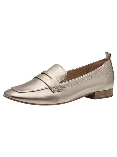 Tamaris COMFORT Damen Slipper aus Leder mit Blockabsatz, Gold (Lt Gold), 37 EU Tamaris COMFORT Damen Slipper aus Leder mit Blockabsatz, Gold (Lt Gold), 37 EU von Tamaris