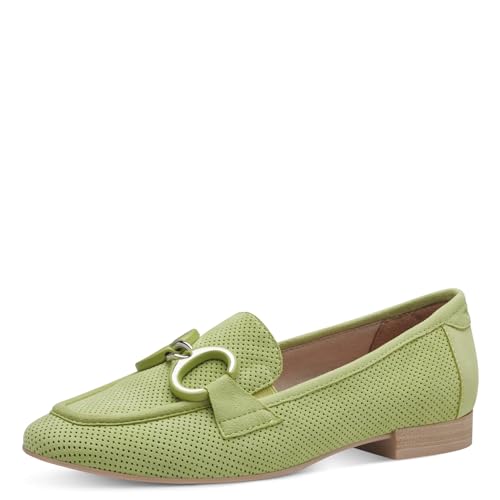 Tamaris COMFORT Damen Slipper aus Leder mit Blockabsatz, Grün (Lt Green), 37 EU Tamaris COMFORT Damen Slipper aus Leder mit Blockabsatz, Grün (Lt Green), 37 EU von Tamaris