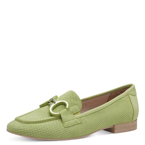 Tamaris COMFORT Damen Slipper aus Leder mit Blockabsatz, Grün (Lt Green), 37 EU von Tamaris