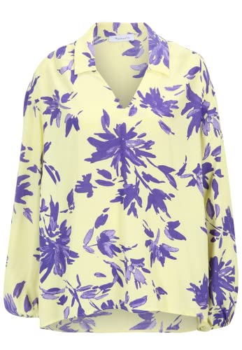 Tamaris Damen AOP Bluse mit Kragen ANTIBES Gelb 36 von Tamaris