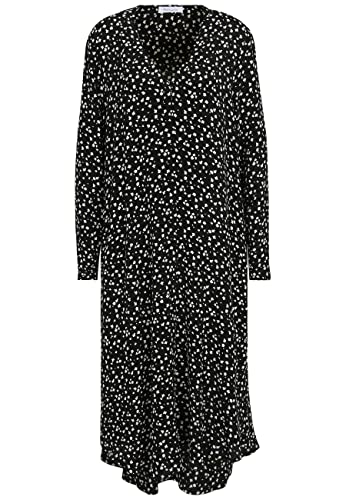 Tamaris Damen AOP Cleanes Trapez Kleid ANGERS Schwarz 40 von Tamaris