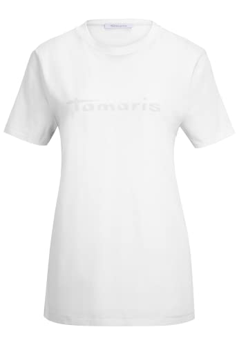 Tamaris Damen Aalen T-Shirt, Bright White, Small EU von Tamaris