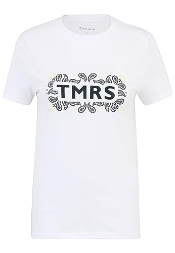 Tamaris Damen Aalen T-Shirt, Bright White, XX-Large EU von Tamaris