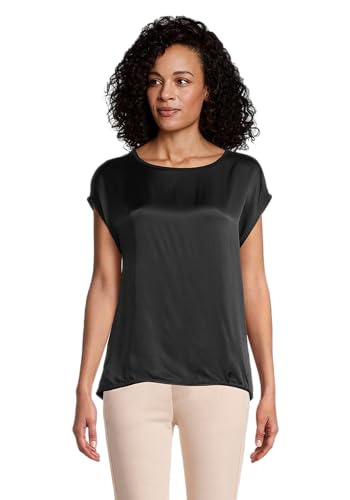 Tamaris Damen Drop Shoulder Rundhalsausschnitt T-Shirt ALBONY Schwarz S von Tamaris