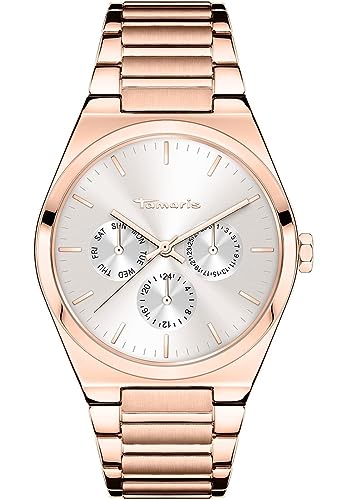 Tamaris Damen analog Quarz Uhr mit Edelstahl Armband TT-0092-MM von Tamaris
