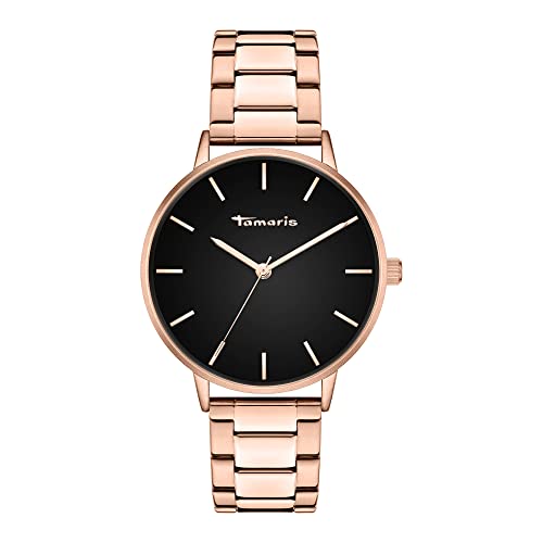 Tamaris Damen analog Quarz Uhr mit Edelstahl Armband TT-0114-MQ von Tamaris