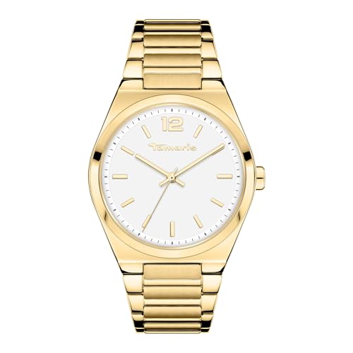 Tamaris Damen Analog Quarz Uhr mit Edelstahl Armband TT-0145-MQ von Tamaris