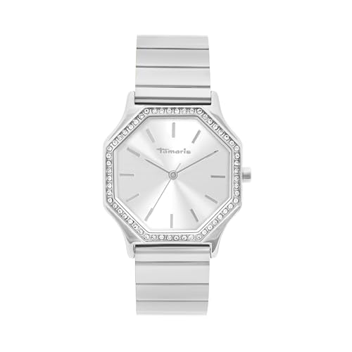 Tamaris Damenuhr, Elegante Damen Armbanduhr mit Zirkoniasteinen und selbstkürzbarem Metallband, 3ATM Wasserdicht Tamaris Damenuhr, Elegante Damen Armbanduhr mit Zirkoniasteinen und selbstkürzbarem Metallband, 3ATM Wasserdicht von Tamaris