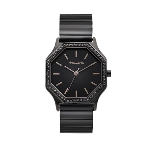 Tamaris Damen Analog Quarz Uhr mit Edelstahl Armband TT-0198-MQ von Tamaris