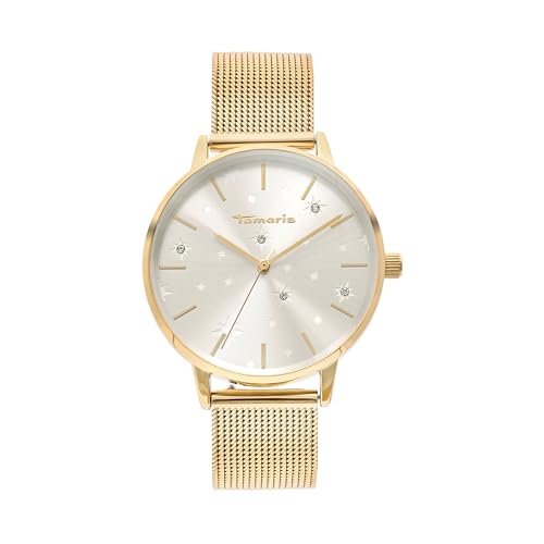 Tamaris Damen Analog Quarz Uhr mit Edelstahl Armband TT-0213-MQ von Tamaris