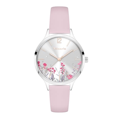 Tamaris Damen Analog Quarz Uhr mit Leder Armband TT-0141-LQ von Tamaris