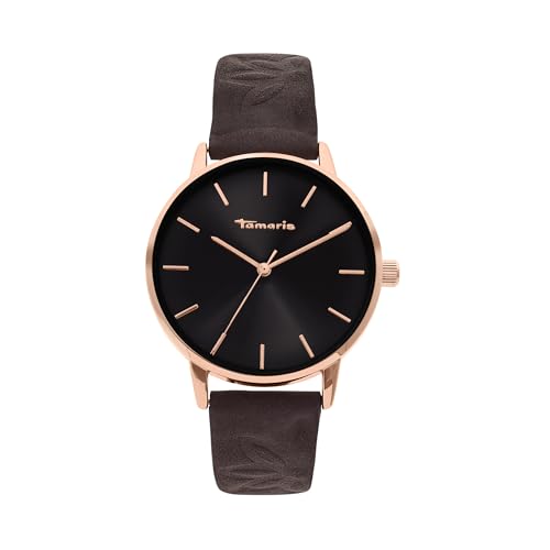 Tamaris Damen Analog Quarz Uhr mit Leder Armband TT-0207-LQ von Tamaris