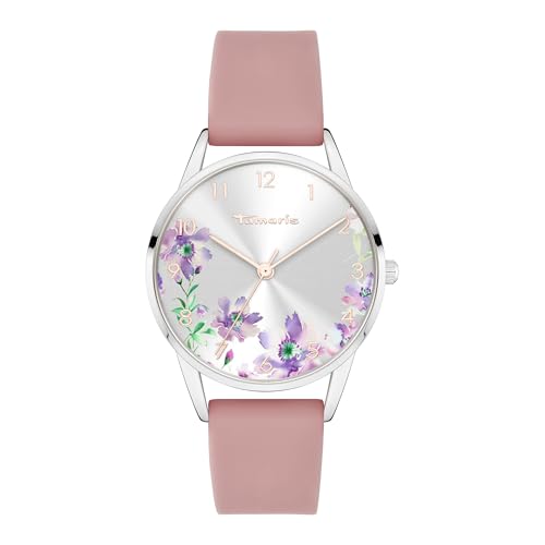 Tamaris Damen Analog Quarz Uhr mit Silikon Armband TT-0189-PQ von Tamaris