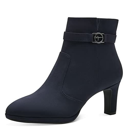 Tamaris Damen Ankle Boots, Frauen Stiefeletten,TOUCHit-Fußbett,booties,halbstiefel,kurzstiefel,uebergangsschuhe,uebergangsstiefel,NAVY,38 EU von Tamaris