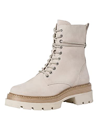 Tamaris Damen Ankle Boots, Frauen Stiefeletten,TOUCHit-Fußbett,halbstiefel,Kurzstiefel,uebergangsschuhe,uebergangsstiefel,Ivory NUBUC,38 EU von Tamaris