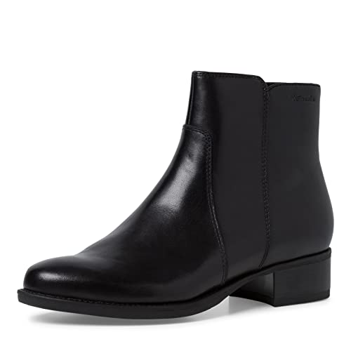 Tamaris Damen Ankle Boots, Frauen Stiefeletten,TOUCHit-Fußbett,knöchelhoch,reißverschluss,boots,stiefel,bootee,booties,BLACK,36 EU von Tamaris