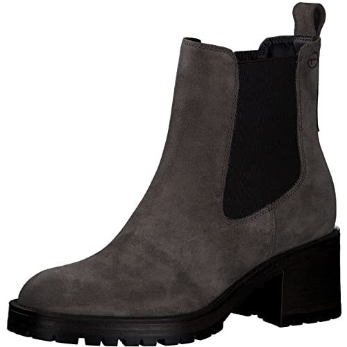 Tamaris Damen Ankle Boots, Frauen Stiefeletten,TOUCHit-Fußbett,Stiefel,Booties,halbstiefel,Kurzstiefel,uebergangsschuhe,Taupe,38 EU von Tamaris