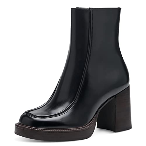 Tamaris Damen Ankle Boots, Frauen Stiefeletten,TOUCHit-Fußbett,uebergangsschuhe,uebergangsstiefel,hoch,boots,stiefel,bootee,BLACK,37 EU von Tamaris