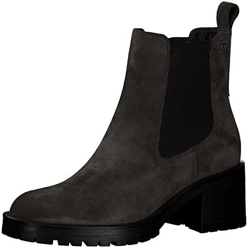 Tamaris Damen Ankle Boots, Frauen Stiefeletten,TOUCHit-Fußbett,uebergangsstiefel,flach,Boots,Stiefel,Bootee,Booties,halbstiefel,Olive,38 EU von Tamaris