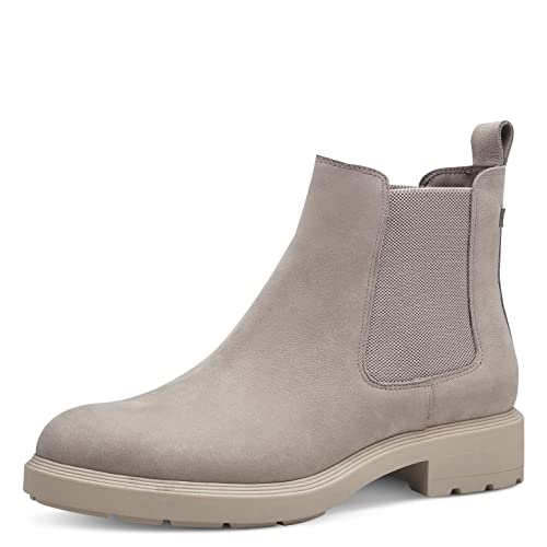 Tamaris Damen Ankle Boots, Frauen Stiefeletten,Boots,Stiefel,Bootee,Booties,halbstiefel,Kurzstiefel,uebergangsschuhe,Taupe,41 EU von Tamaris