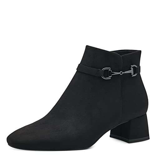 Tamaris Damen Ankle Boots, Frauen Stiefeletten,knöchelhoch,reißverschluss,stiefel,bootee,booties,halbstiefel,kurzstiefel,BLACK,42 EU von Tamaris