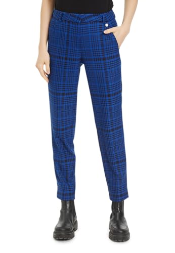 Tamaris Damen Ariana Cigarette Suit Pants, Blueberry Houndstooth Check, 36 EU von Tamaris