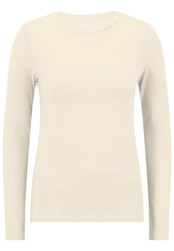 Tamaris Damen BAAR Longsleeves, Antique White, L von Tamaris