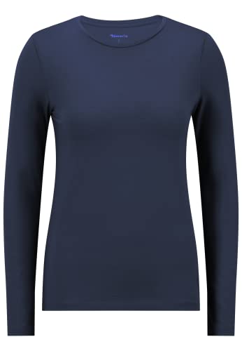 Tamaris Damen BAAR Longsleeves, Blueberry, S von Tamaris