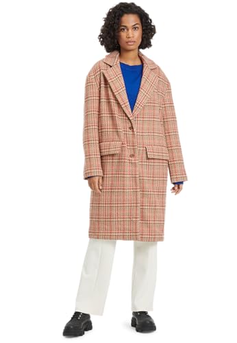 Tamaris Damen BANSIN Coat, Tapioca Glen Plaid Check, 38 von Tamaris