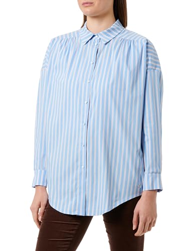 Tamaris Damen BAYSTEP Shirts, Della Robbia Blue Striped, 40 von Tamaris