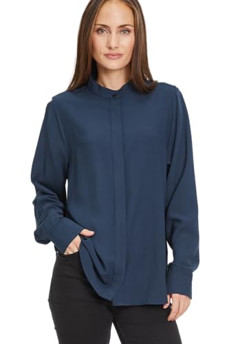 Tamaris Damen BYTOM Blouse, Blueberry, 38 von Tamaris