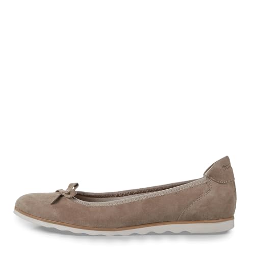 Tamaris Damen Ballerina-1-22128-42 Ballerinas, Taupe, 39 EU von Tamaris