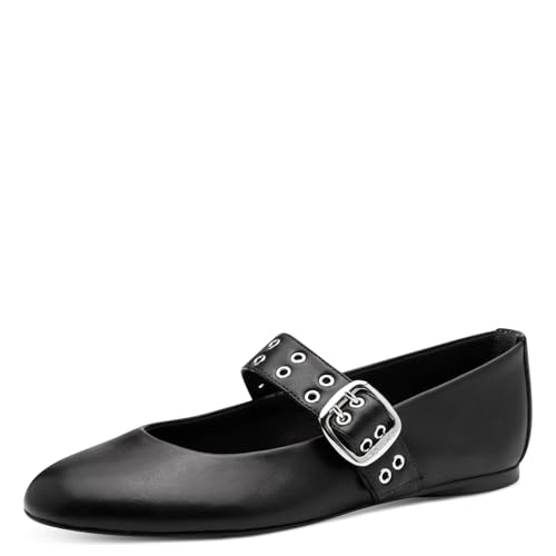 Tamaris Damen Ballerina Vegan schwarz 37 Tamaris Damen Ballerina Vegan schwarz 37 von Tamaris
