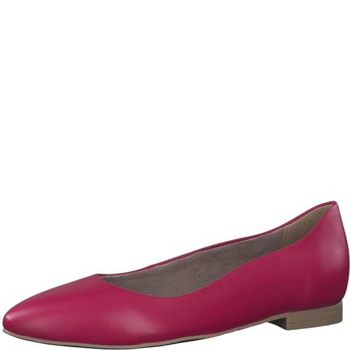 Tamaris Damen Ballerinas Leder Blockabsatz; FUXIA LEATHER/pink; 38 EU von Tamaris