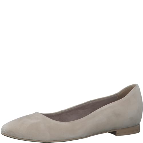 Tamaris Damen Ballerinas Leder Blockabsatz; TAUPE/beige; 36 EU von Tamaris