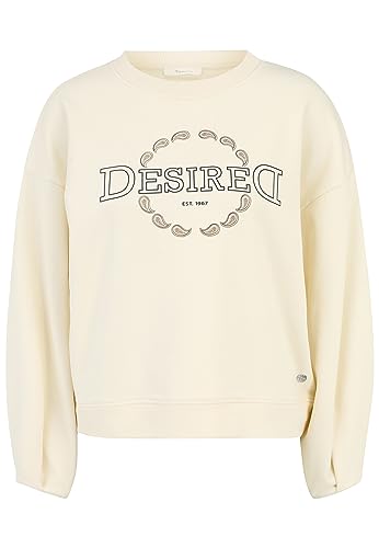 Tamaris Damen Barcelona Crew Sweat, Antique White, M EU von Tamaris