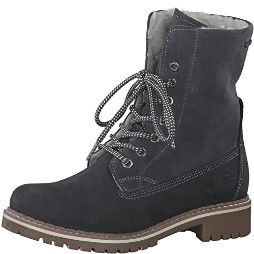 Tamaris Damen Bequemschuhe, Frauen Schnürschuhe,DUOtex,wasserabweisend,warm gefüttert,Komfortschuhe,Halbschuhe,schnürer,Anthracite,41 EU von Tamaris