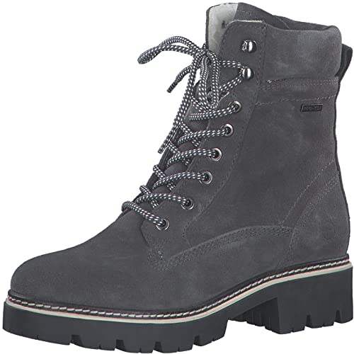 Tamaris Damen Bequemschuhe, Frauen Schnürschuhe,Wechselfußbett,DUOtex,wasserabweisend,warm gefüttert,Halbschuhe,schnürer,Anthracite,40 EU von Tamaris