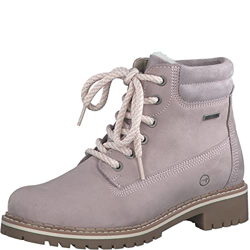 Tamaris Damen Bequemschuhe, Frauen Schnürschuhe,Wechselfußbett,DUOtex,wasserabweisend,warm gefüttert,Komfortschuhe,Light Mauve,38 EU von Tamaris