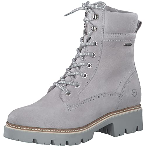 Tamaris Damen Bequemschuhe, Frauen Schnürschuhe,Wechselfußbett,DUOtex,wasserabweisend,warm gefüttert,Komfortschuhe,bequem,Light Grey,38 EU von Tamaris